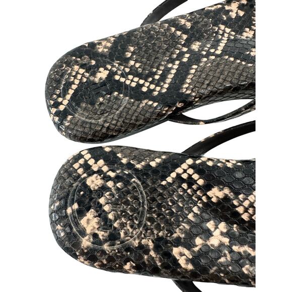 Solei Sea Women's Brown Snake Indie Flip Flop Sandals Size 6 - Picture 7 of 8